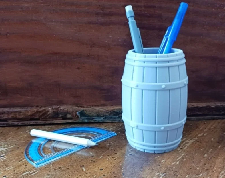 Ống cắm bút / Cốc dáng thùng (Barrel Pen Holder / Cup) - Image 1