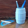 Ống cắm bút / Cốc dáng thùng (Barrel Pen Holder / Cup) - Thumbnail 1