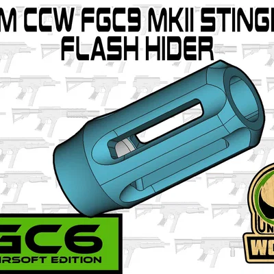 FGC-6: FGC-9 MKII Stingray flash hider 14mm CCW cho airsoft