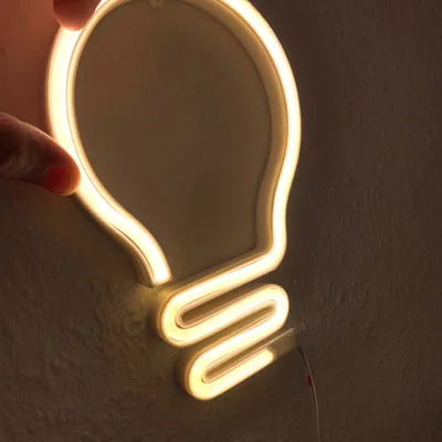 Khung treo đèn Neon LED hình bóng đèn (Dành cho dây 6mm)