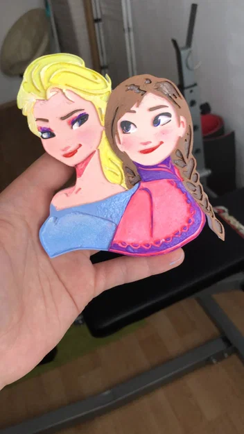 Magnet Elsa và Anna (Frozen) gắn tủ lạnh - Image 2