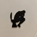 Bảng WC/Restroom/Toilet/Bathroom “The Thinker” của Rodin - Thumbnail 1