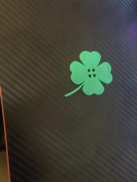 Nút áo 3D hình cỏ bốn lá độc đáo và may mắn - Image 1