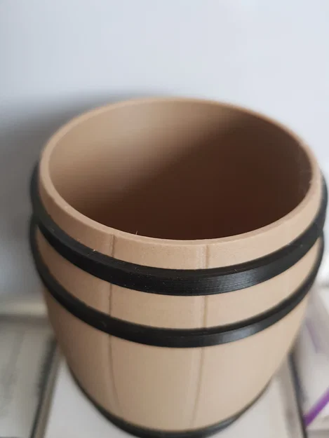 Giá cắm bút thùng gỗ (Holzfass Stiftehalter) - Wood Barrel Pen Holder - Image 3