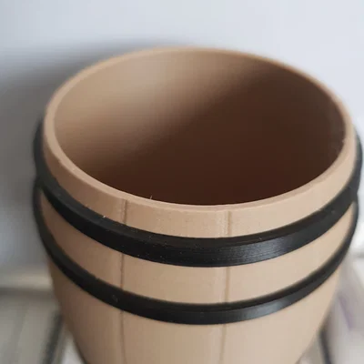 Giá cắm bút thùng gỗ (Holzfass Stiftehalter) - Wood Barrel Pen Holder