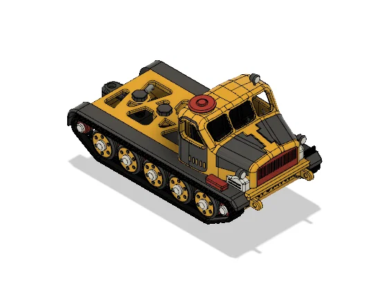 Khung gầm máy kéo pháo màu vàng (Yellow Artillery Tractor Chassis) - Image 1