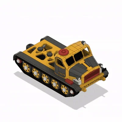 Khung gầm máy kéo pháo màu vàng (Yellow Artillery Tractor Chassis)