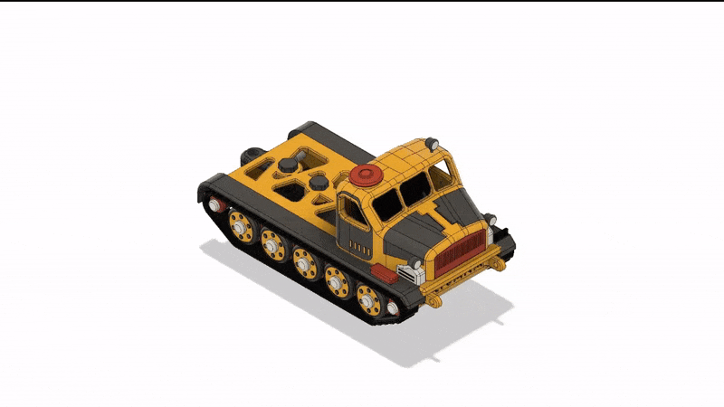 Khung gầm máy kéo pháo màu vàng (Yellow Artillery Tractor Chassis) - Image 4