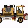 Xe tải thổi tuyết màu vàng có chuyển động - Thumbnail 11