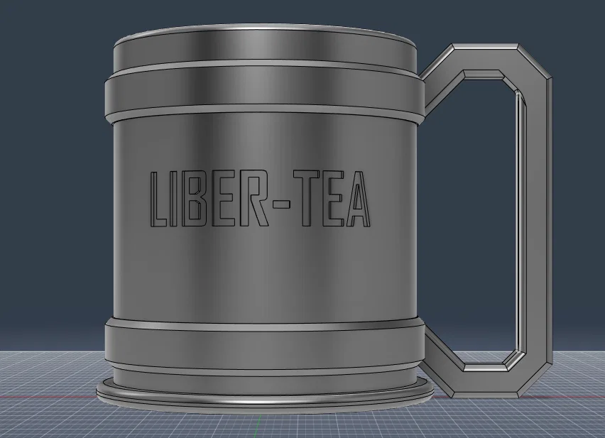 Mô hình ly uống nước Helldivers Liber-tea 40mm in 3D cực chất - Image 1