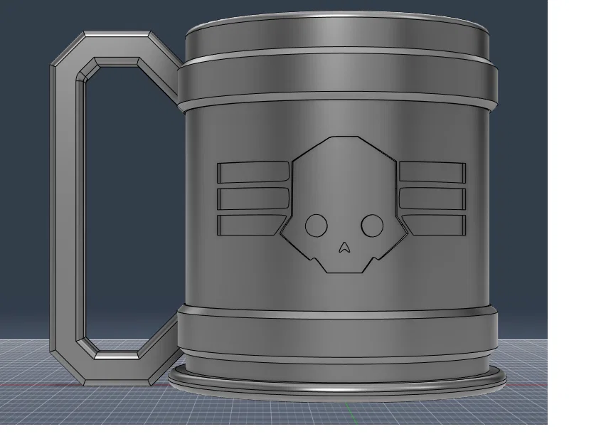 Mô hình ly uống nước Helldivers Liber-tea 40mm in 3D cực chất - Image 2