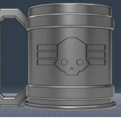 Mô hình ly uống nước Helldivers Liber-tea 40mm in 3D cực chất