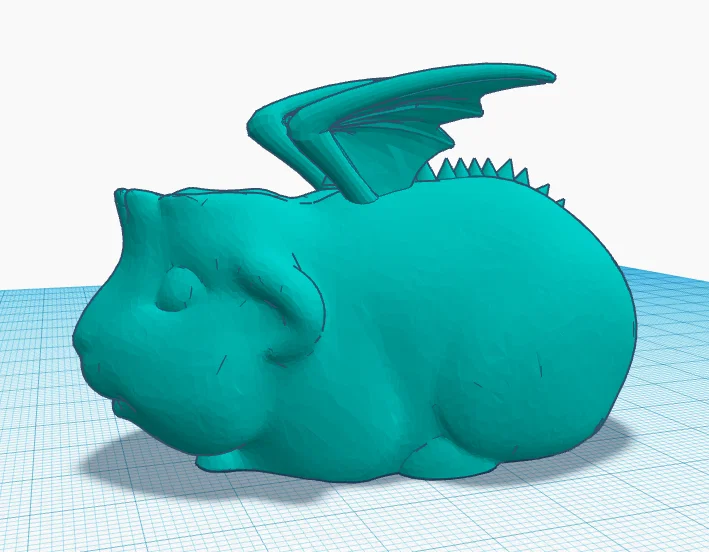 Mô hình in 3D Chuột lang Rồng (Guinea Pig - Dragon) dễ thương - Image 1