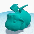 Mô hình in 3D Chuột lang Rồng (Guinea Pig - Dragon) dễ thương - Thumbnail 2