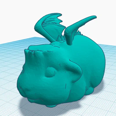 Mô hình in 3D Chuột lang Rồng (Guinea Pig - Dragon) dễ thương