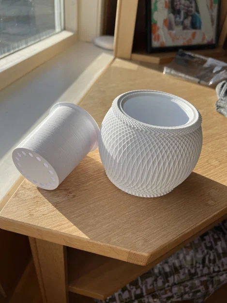Chậu trồng cây 3D hai lớp thiết kế đan lưới độc đáo - Image 3