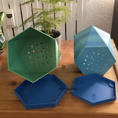 Chậu cây 3D hình lục giác hiện đại (Flowerpot) - Tự in tại nhà