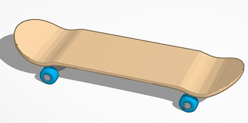 Mô hình ván trượt Skateboard 3D cực chất để tự in tại nhà - Image 1