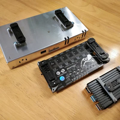 Voron - DIN Mount (LRS-200, board Spider, RPi) - Gá lên DIN rail