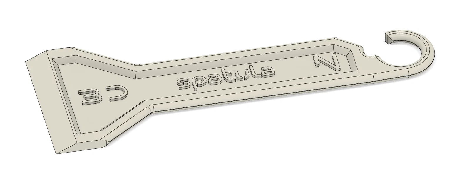 Spatula In 3D Có Móc Treo (3D Print Spatula Hooked) - Image 3
