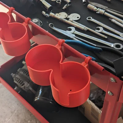 Phụ kiện xe đẩy dụng cụ Harbor Freight: găng tay, khăn giấy, thùng rác, ly/bình