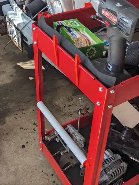 Phụ kiện xe đẩy dụng cụ Harbor Freight: găng tay, khăn giấy, thùng rác, ly/bình - Image 3