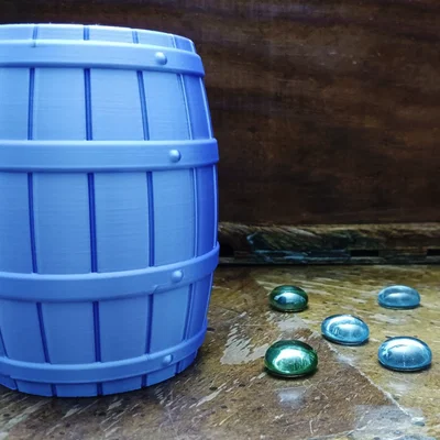 Mẫu ống cắm bút hình thùng gỗ độc đáo - In 3D trang trí bàn làm việc