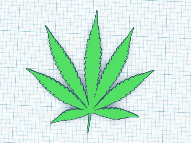 Lá cần sa (pot leaf) đơn giản - Image 1