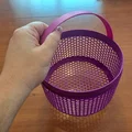 Giỏ Tròn Có Tay Cầm (Round Basket with Handle) - Thumbnail 1