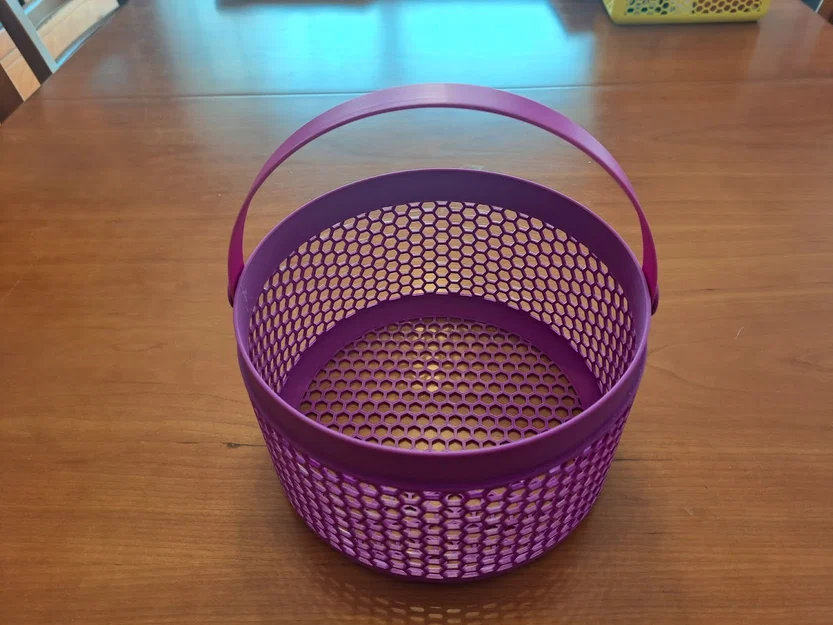 Giỏ Tròn Có Tay Cầm (Round Basket with Handle) - Image 3