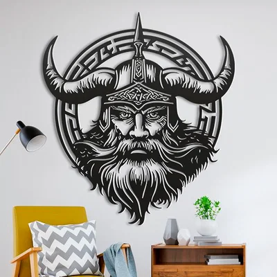 Mô hình treo tường chiến binh Viking (Severe) in 3D độc đáo