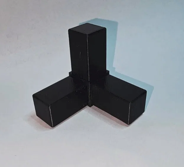 Khớp nối ống vuông 12mm 3 hướng (3 Clamp Square Pipe Connector) - Image 4