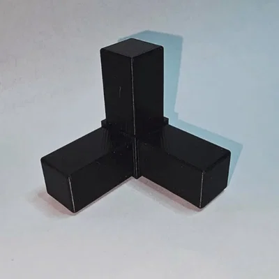 Khớp nối ống vuông 12mm 3 hướng (3 Clamp Square Pipe Connector)