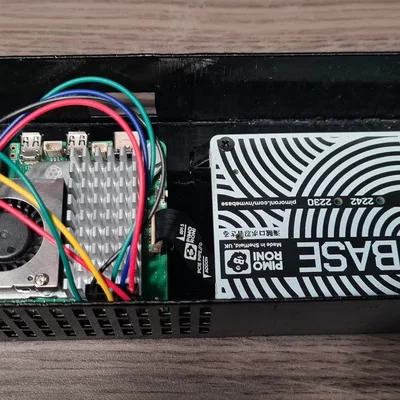 Vỏ Raspberry Pi 5 + Pimoroni NVMe Base (Rack 1U Modular Trays)