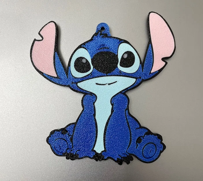 Móc khóa Stitch 3D dễ thương - Hỗ trợ in đa màu MMU/AMS - Image 1