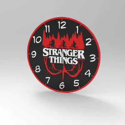 Đồng hồ treo tường Stranger Things in 3D trang trí độc đáo
