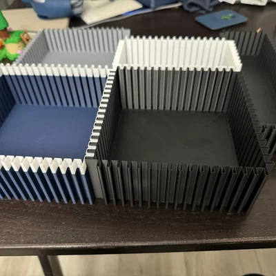 Khay lưu trữ module dạng vase lắp ghép cho ngăn kéo Ikea Alex (1x2x3)