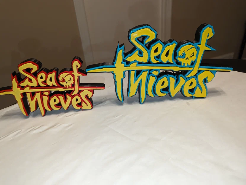 Mô hình logo Sea of Thieves dạng bảng/biển để bàn - Image 1