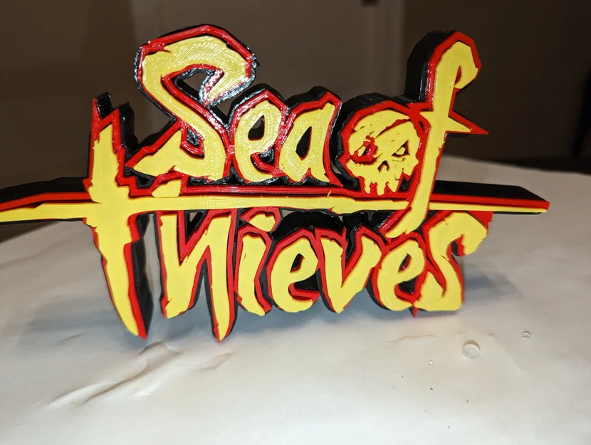 Mô hình logo Sea of Thieves dạng bảng/biển để bàn - Image 2