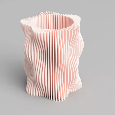 Lọ hoa gợn sóng nghệ thuật in 3D Vase Mode độc đáo