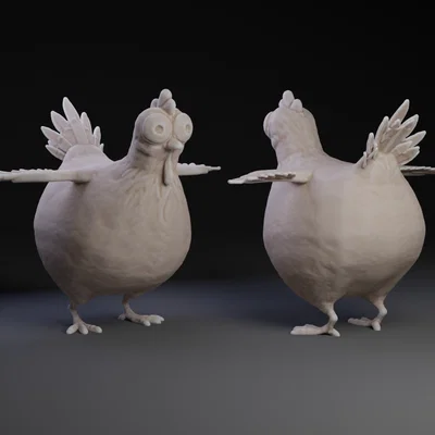 Mô hình chú gà Pollo Loco vui nhộn trang trí bàn làm việc