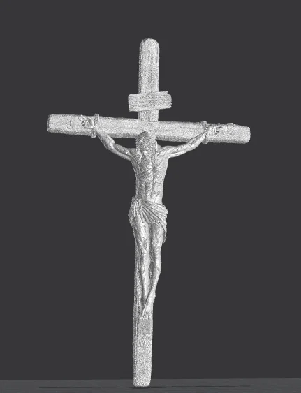 Mô hình 3D tượng Chúa Jesus chịu nạn trên thập giá sắc nét - Image 1