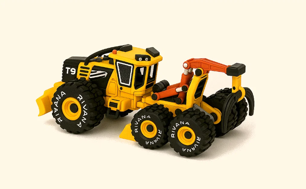Yellow Log Skidder-All Dual Wheels – Mẫu xe kéo gỗ (Skidder) bánh đôi - Image 1