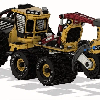 Yellow Log Skidder-All Dual Wheels – Mẫu xe kéo gỗ (Skidder) bánh đôi