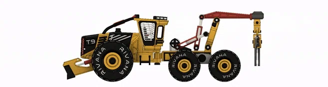 Yellow Log Skidder-All Dual Wheels – Mẫu xe kéo gỗ (Skidder) bánh đôi - Image 13