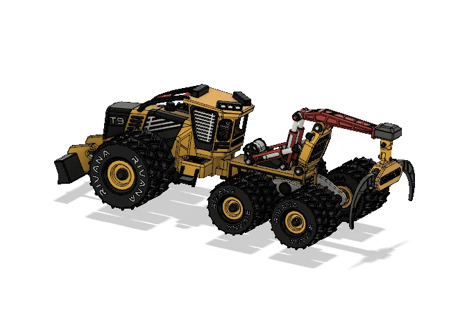 Yellow Log Skidder-All Dual Wheels – Mẫu xe kéo gỗ (Skidder) bánh đôi - Image 15