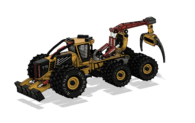 Yellow Log Skidder-All Dual Wheels – Mẫu xe kéo gỗ (Skidder) bánh đôi - Image 18