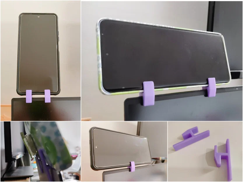 Giá đỡ điện thoại gắn cạnh laptop - Phụ kiện 3D hữu ích cho dân văn phòng - Image 1
