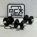 Móc khóa hình quả tạ (Gym Key Ring) - Phụ kiện in 3D cho dân tập gym - Thumbnail 4