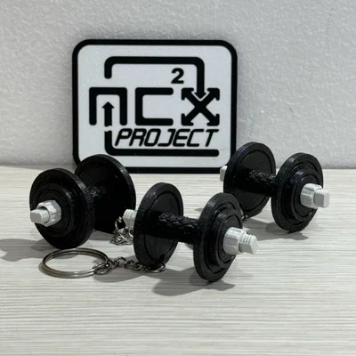 Móc khóa hình quả tạ (Gym Key Ring) - Phụ kiện in 3D cho dân tập gym